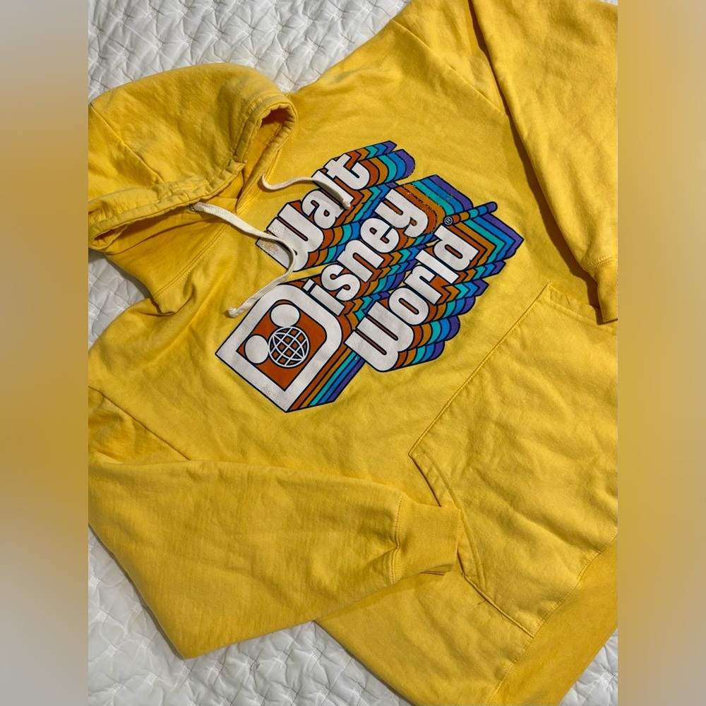 Disney Yellow/gold Hoodie with Retro Logo